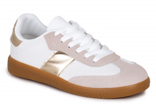 IDEAL SHOES Moteriški kedai, spalva auksinės. Sportinio stiliaus. 