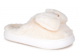 MULANKA Moteriškos šlepetės, spalva smėlio spalvos. Moteriška naminė avalynė. 