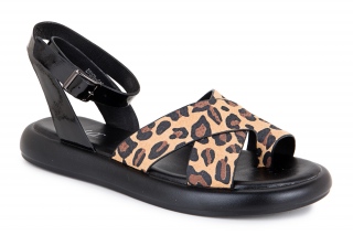 ML Moteriškos basutės, spalva juoda/ruda. Leopardo. 