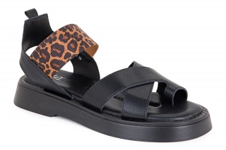 ML Moteriškos basutės, spalva juoda/ruda. Leopardo. 