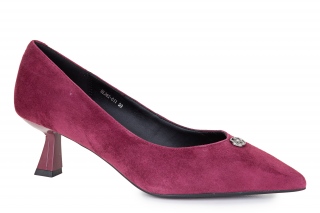 FERMANI Moteriški bateliai , spalva raudonas. Moteriška išeiginė avalynė. 