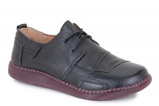 FERMANI Moteriški bateliai su raišteliais, spalva juodas. Komfortas. 