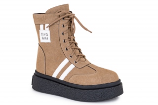 HAPPY KENI Aulinukai su raišteliais, spalva smėlio. Sportinio stiliaus. 