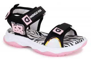 INDIGO KIDS LED svieciantys, spalva juoda/rožinė. Sandalai. 