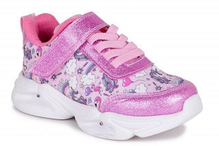 WORLDKIDS LED svieciantys, spalva rožinė. Sportbačiai. Sportinio stiliaus. 
