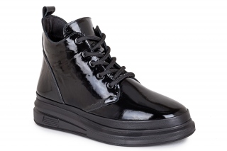 MONNA LISA Komfortas, spalva juodas. Moteriški aulinukai su raišteliais. 