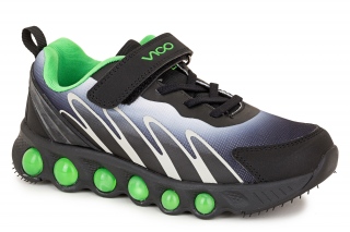 VICO KIDS Sportbačiai, spalva juoda/pilka. LED svieciantys. Sportinio stiliaus. 